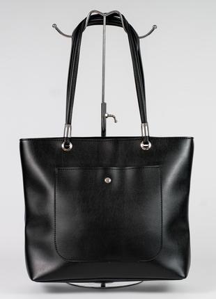 Женская сумка черная сумка черный шопер черный шоппер базовый