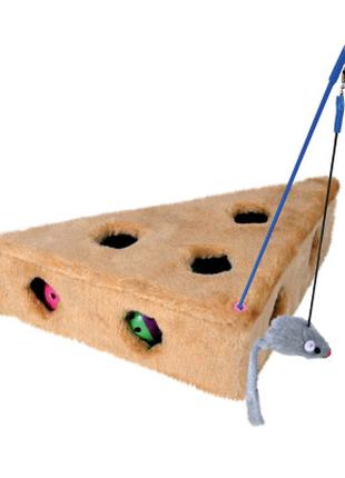 Игрушка для кошек Trixie Сыр меховой с игрушками 36х8х26 см (4...