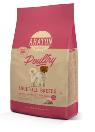Сухой корм для собак ARATON Poultry Adult All Breeds 3 кг (ART...