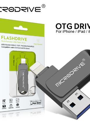 Флешка для айфона та комп'ютера Microdrive на 32 GB USB 3.0 дл...