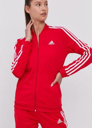 Олимпийка adidas essentials 3-stripes red w