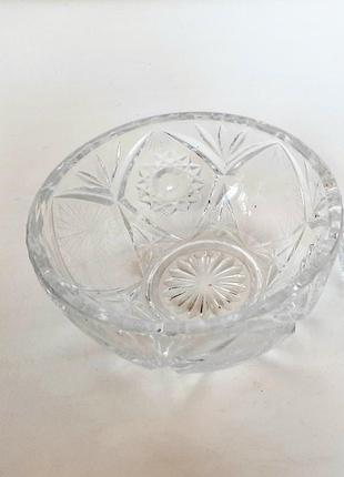 Кристальная ваза конфетница салатница конфетница диаметр 12см