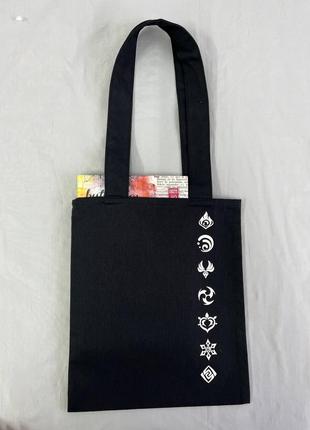 Шопер сумка с принтом аниме для подростка, сумка для покупок и...