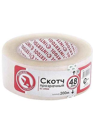 Скотч прозорий 45мм * 200м * 44мкм KT-0904 ТМ INTERTOOL