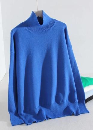 Новий светр в кольорі електрик під горло