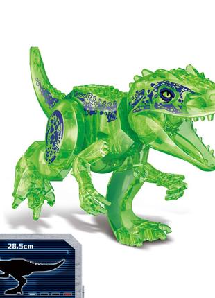 Конструктор большая фигурка динозавр тираннозавр зеленый полуп...