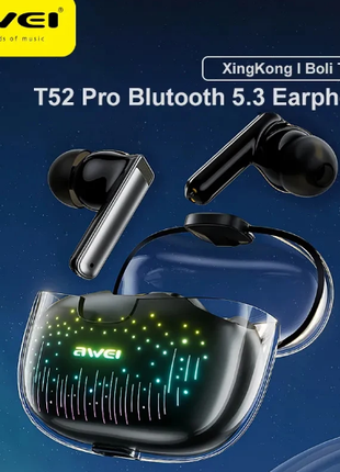 Беспроводные вакуумные Bluetooth наушники AWEI T52 PRO TWS