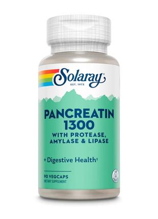 Натуральная добавка Solaray Pancreatin 1300 mg, 90 капсул
