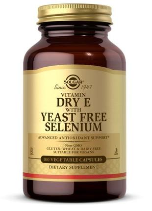 Витамины и минералы Solgar Vitamin Dry E with Yeast Free Selen...