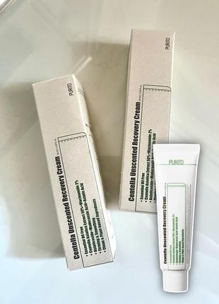 Purito - centella unscented recovery cream - восстанавливающий...