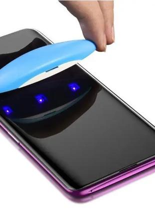 Изогнутое защитное UV стекло для Samsung Galaxy Note 9 прозрачное