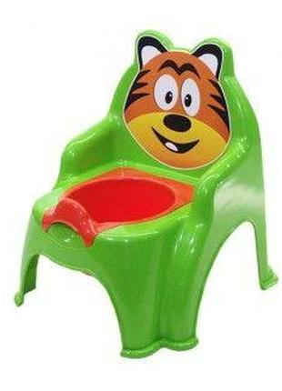 Детский горшок-стульчик "Тигр" (салатовый)