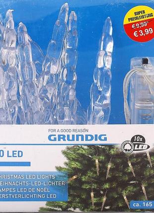 Новогодняя гирлянда grunding,led лампочки,165 см