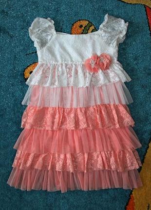 Нарядное платье девочке 8-9 лет, на рост 134 см от olix