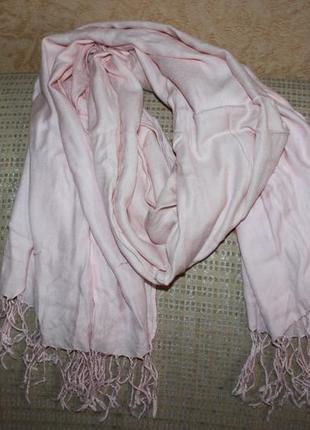 Красивий рожевий шарф, палантин, 85 на 186 см