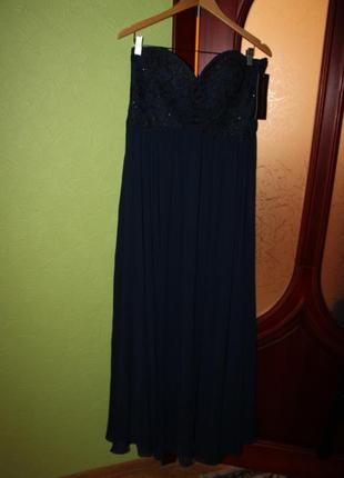 Новое нарядное длинное вечернее платье, 44 eur размер, наш 52