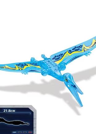 Конструктор фигурка большой летающий динозавр птеродактиль синий