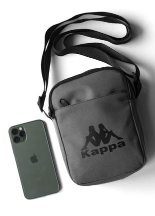 Чоловіча компактна сумка месенджер через плече Kappa Solo сіра...