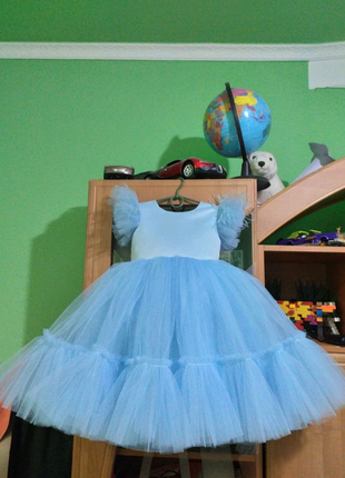 Блакитна сукня для дівчинки на свята день народження  подарунок