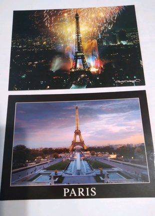Листіаки великі 11,8×17см нічний Париж, Франція.