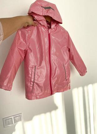 Куртка дождевик на флисе розовый с белым стильный дождевик для...