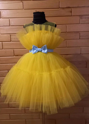 Жовта сукня для  дівчинки на свята день народження