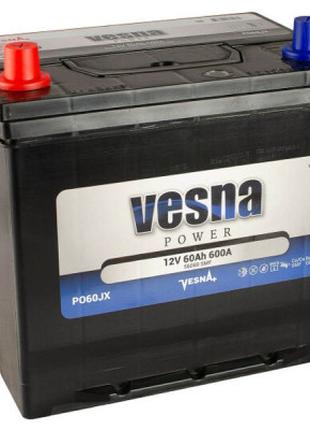 Аккумулятор автомобильный Vesna 60 Ah/12V Japan (415 160)