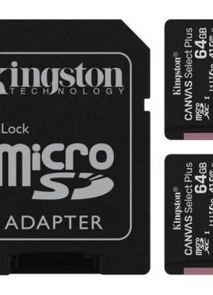 Карта памяти Kingston 64GB Class 10 Canvas Select Plus 100R A1...