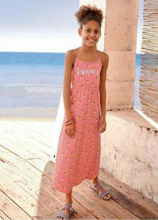 Детский длинный сарафан платье ананасы pepperts на девочку 12240