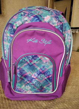 Рюкзак школьный для  девочки kite с ортопедической  спинкой, м...