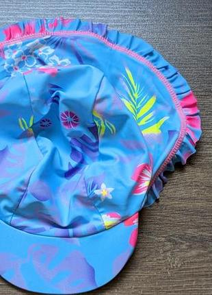 Пляжная кепка с цветочным принтом и уф-защитой размер 2-3 года