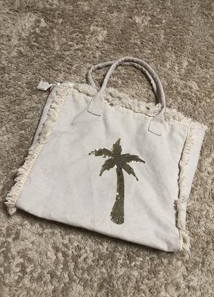 Сумка пляжная с пальмой