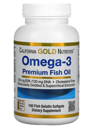 California gold nutrition, омега-3, рыбий жир 100шт