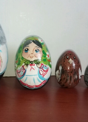 Матрёшка яйцо, курочка ряба, сказка, деревянная игрушка сувенир.