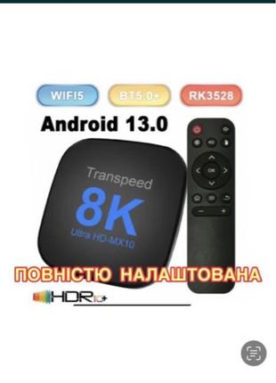 Смарт ТВ Transpeed 8K 4/64 gb Android 13 HDR10+