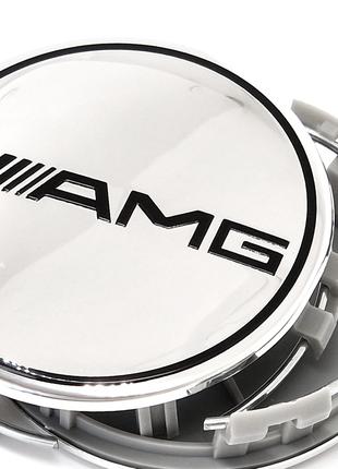 Колпачок AMG Mercedes Хром заглушка на литые диски 75мм