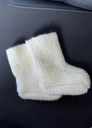 Теплые вязаные носки пинетки носки
