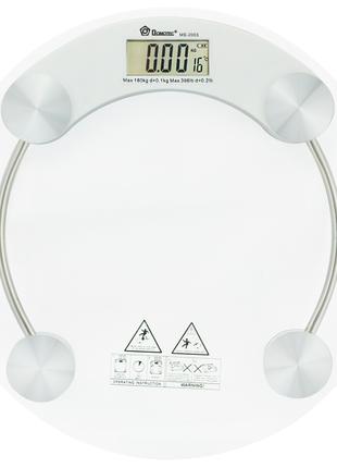 Весы напольные стеклянные Domotec MS-2003A (круглые) на 180 кг...