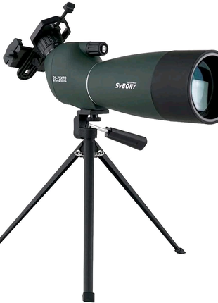 Телескоп SVBONY 25-75x70mm SV28 BAK4 підзорна труба  монокуляр