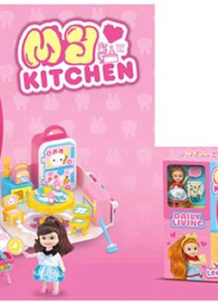 Набір ігровий QL076 кухня, меблі , кукла, 48 предметів