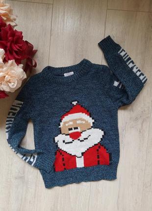 Новорічний светрик одяг новогодний свитер 5-6 років lily&dan
