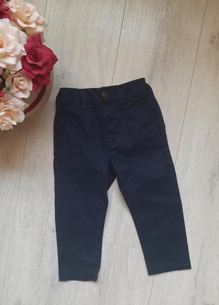 Новые коттоновые брюки брюки брючины синие 1,5-2 года коттон д...