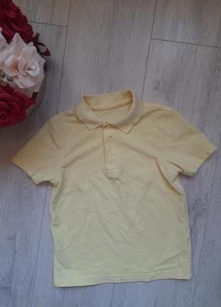 Новая футболка поло желтая george 4,5 лет