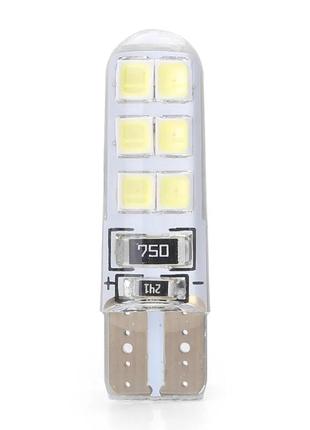 Лампа светодиодная т10 w5w 12 смд 2835