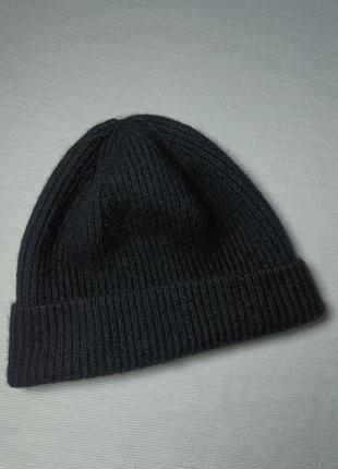 Чорна шапка. тепла шапка. шапка зимова . шапка з додаванням ан...