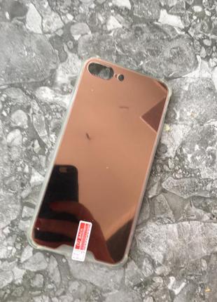 Чехол на iphone 8+ зеркальный розовый