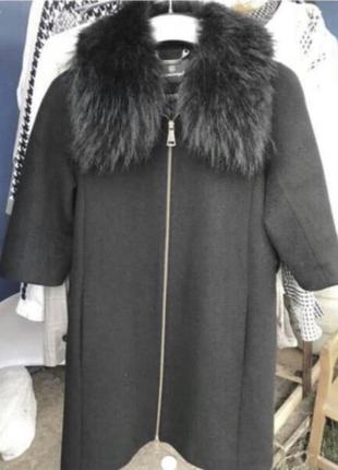 Пальто женское черное кашемир