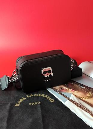 Сумка в стиле karl lagerfeld snapshot black (