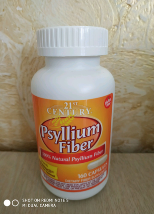 Psyllium Fiber Псиллиум в капсулах, клетчатка, 160 капсул, США