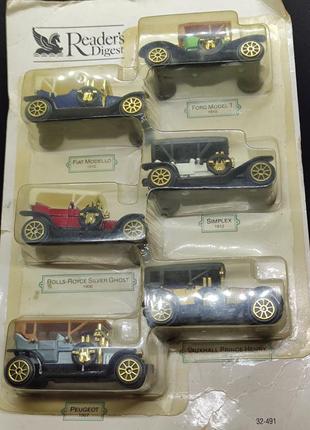 Readers digest set of vintage car miniatures набір мініатюрних...